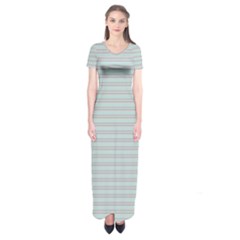Decorative Lines Pattern Short Sleeve Maxi Dress by Valentinaart