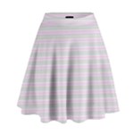 Decorative lines pattern High Waist Skirt