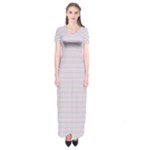 Decorative lines pattern Short Sleeve Maxi Dress