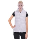 Decorative lines pattern Women s Button Up Puffer Vest