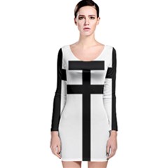 Patriarchal Cross Long Sleeve Velvet Bodycon Dress by abbeyz71