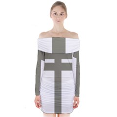 Cross Of Loraine Long Sleeve Off Shoulder Dress by abbeyz71