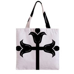 Caucasian Albanian Cross Zipper Grocery Tote Bag by abbeyz71