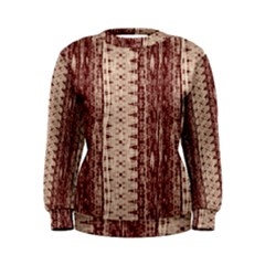 Wrinkly Batik Pattern Brown Beige Women s Sweatshirt by EDDArt
