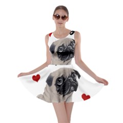 Love Pugs Skater Dress by Valentinaart