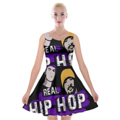 Real Hip Hop Never Die Velvet Skater Dress by Valentinaart