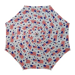 Flag Of The Usa Pattern Golf Umbrellas by EDDArt