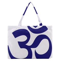 Om Symbol (midnight Blue) Medium Zipper Tote Bag by abbeyz71
