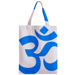 Hindu Om Symbol (ocean Blue) Zipper Classic Tote Bag by abbeyz71