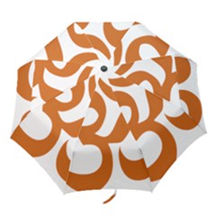 Hindu Om Symbol (chocolate Brown) Folding Umbrellas by abbeyz71