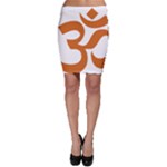 Hindu Om Symbol (Chocolate Brown) Bodycon Skirt