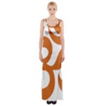 Hindu Om Symbol (Chocolate Brown) Maxi Thigh Split Dress