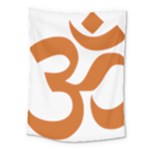 Hindu Om Symbol (Chocolate Brown) Medium Tapestry