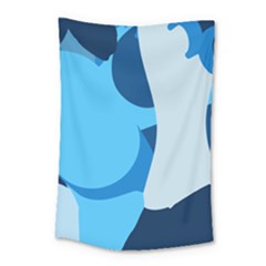Blue Polka Small Tapestry by Mariart