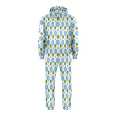Blue Yellow Star Sunflower Flower Floral Hooded Jumpsuit (kids) by Mariart