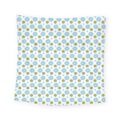 Blue Yellow Star Sunflower Flower Floral Square Tapestry (small) by Mariart