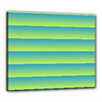 Line Horizontal Green Blue Yellow Light Wave Chevron Canvas 24  x 20 
