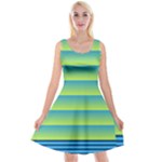 Line Horizontal Green Blue Yellow Light Wave Chevron Reversible Velvet Sleeveless Dress