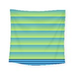 Line Horizontal Green Blue Yellow Light Wave Chevron Square Tapestry (Small)