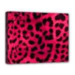 Leopard Skin Canvas 14  x 11 