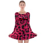 Leopard Skin Long Sleeve Skater Dress