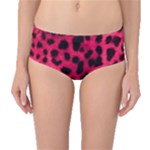 Leopard Skin Mid-Waist Bikini Bottoms