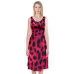 Leopard Skin Midi Sleeveless Dress