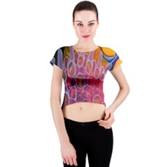 Micro Macro Belle Fisher Nature Stone Crew Neck Crop Top by Mariart