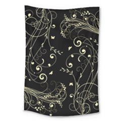 Floral Design Large Tapestry by ValentinaDesign