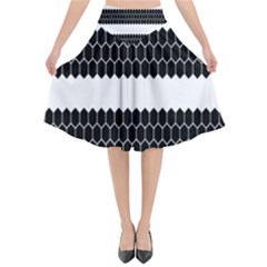Wasp Bee Hive Black Animals Flared Midi Skirt by Mariart
