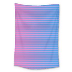 Turquoise Pink Stripe Light Blue Large Tapestry by Mariart