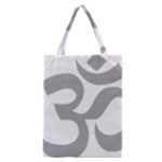 Hindu Om Symbol (Light Gray) Classic Tote Bag