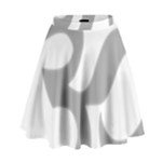 Hindu Om Symbol (Light Gray) High Waist Skirt
