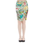 Summer Up Pattern Midi Wrap Pencil Skirt