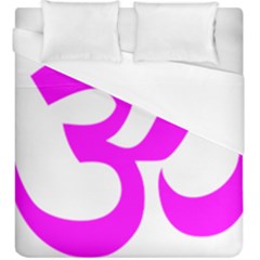 Hindu Om Symbol (magenta) Duvet Cover (king Size)