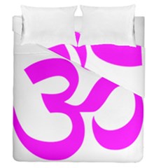 Hindu Om Symbol (magenta) Duvet Cover Double Side (queen Size)