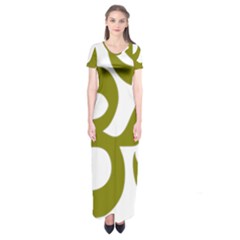Hindi Om Symbol (olive) Short Sleeve Maxi Dress by abbeyz71