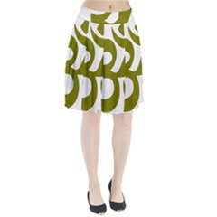 Hindi Om Symbol (olive) Pleated Skirt