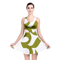 Hindu Om Symbol (olive) Reversible Skater Dress