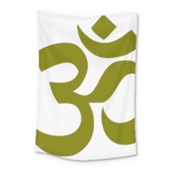 Hindu Om Symbol (olive) Small Tapestry
