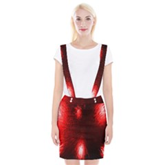 Box Lights Red Plaid Braces Suspender Skirt by Mariart
