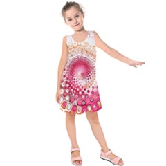 Hple Plaid Chevron Pink Red Kids  Sleeveless Dress by Mariart
