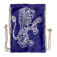 Leo Zodiac Star Drawstring Bag (large)