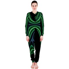 Line Light Star Green Black Space Onepiece Jumpsuit (ladies)  by Mariart