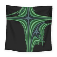 Line Light Star Green Black Space Square Tapestry (large) by Mariart