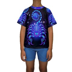 Sign Scorpio Zodiac Kids  Short Sleeve Swimwear by Mariart