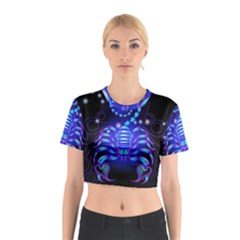 Sign Scorpio Zodiac Cotton Crop Top by Mariart