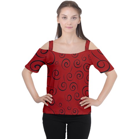 Pattern Women s Cutout Shoulder Tee by ValentinaDesign
