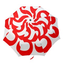 Hindu Om Symbol (red) Folding Umbrellas by abbeyz71