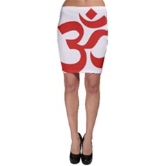Hindu Om Symbol (red) Bodycon Skirt by abbeyz71